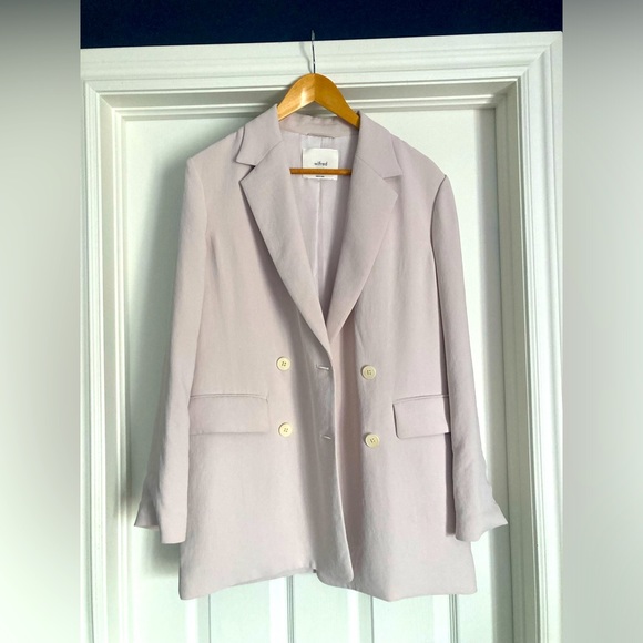 Aritzia Wilfred cherelle blazer, vin gris, size S - Picture 4 of 14